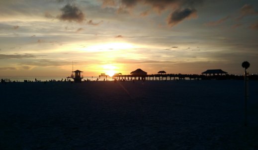 Zachód słońca na Clearwater Beach, Floryda, USA